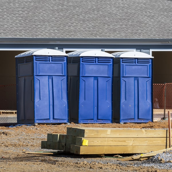 what is the expected delivery and pickup timeframe for the portable toilets in Iberia OH